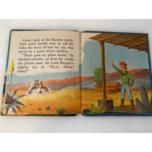 The Lone Ranger and the Ghost Horse Whitman Tell-a-Tale Book 1955 Large Print - Picture 15 of 16